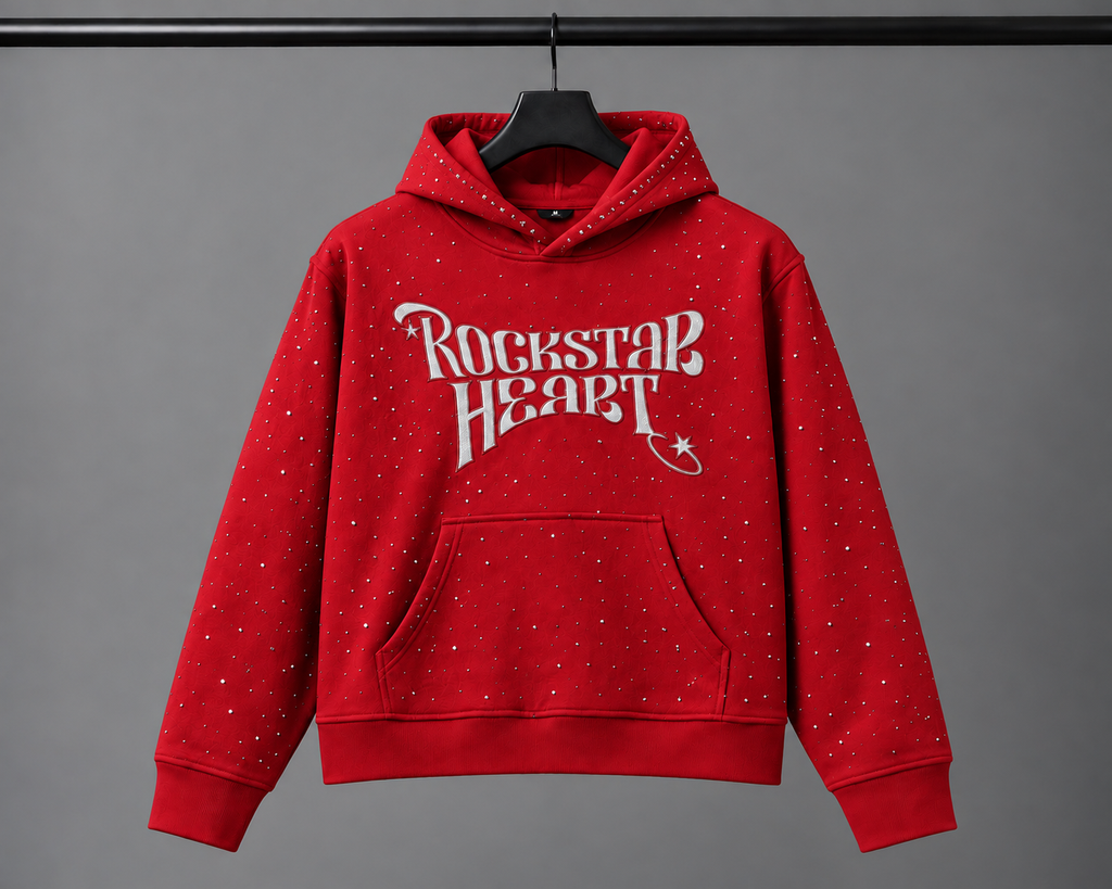 Rockstar Heart Rhinestone Pullover