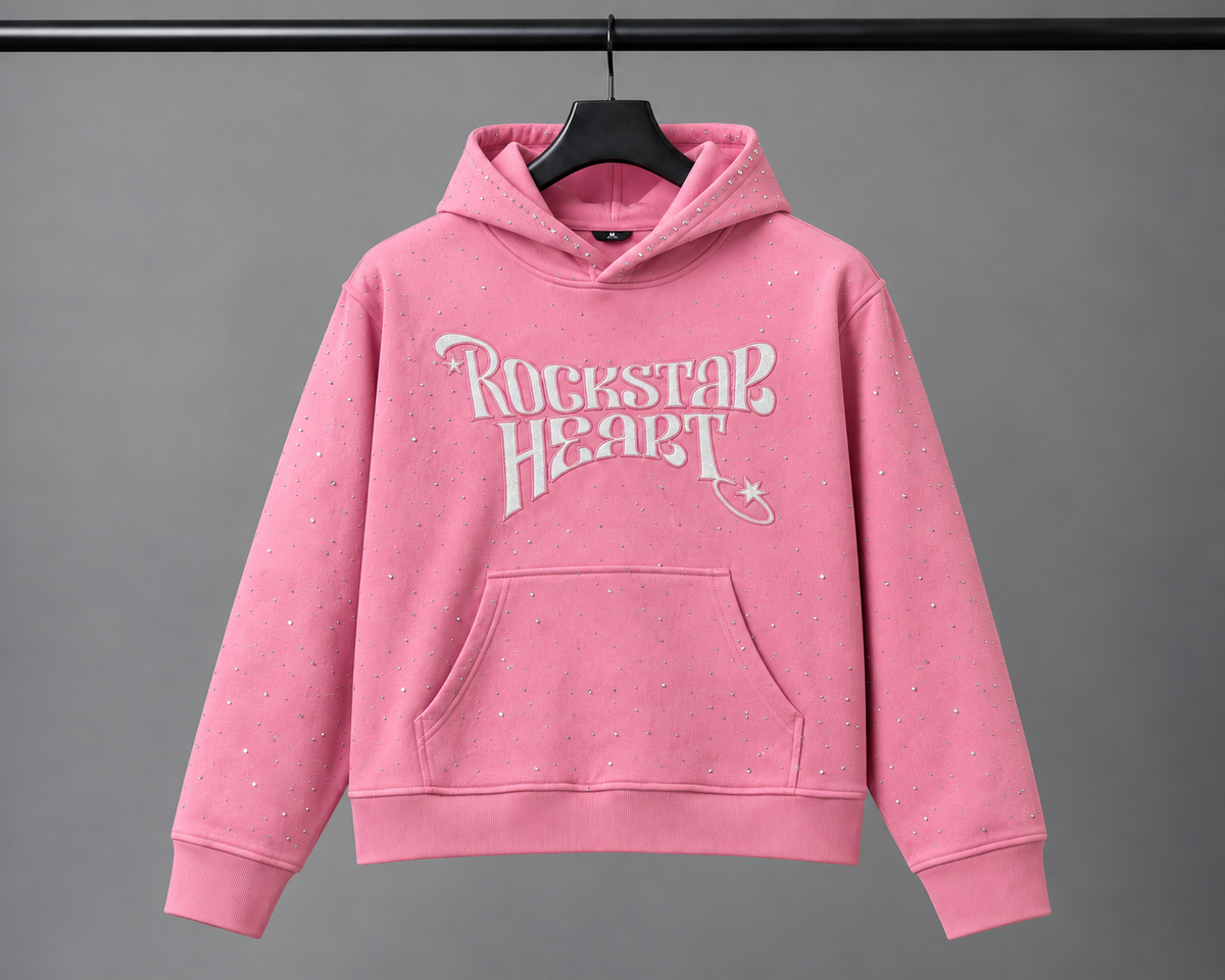 Rockstar Heart Rhinestone Pullover