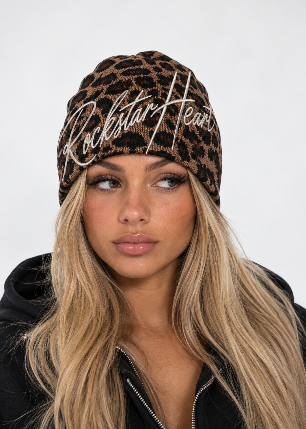 Rockstar Heart “Leopard Print” Beanie
