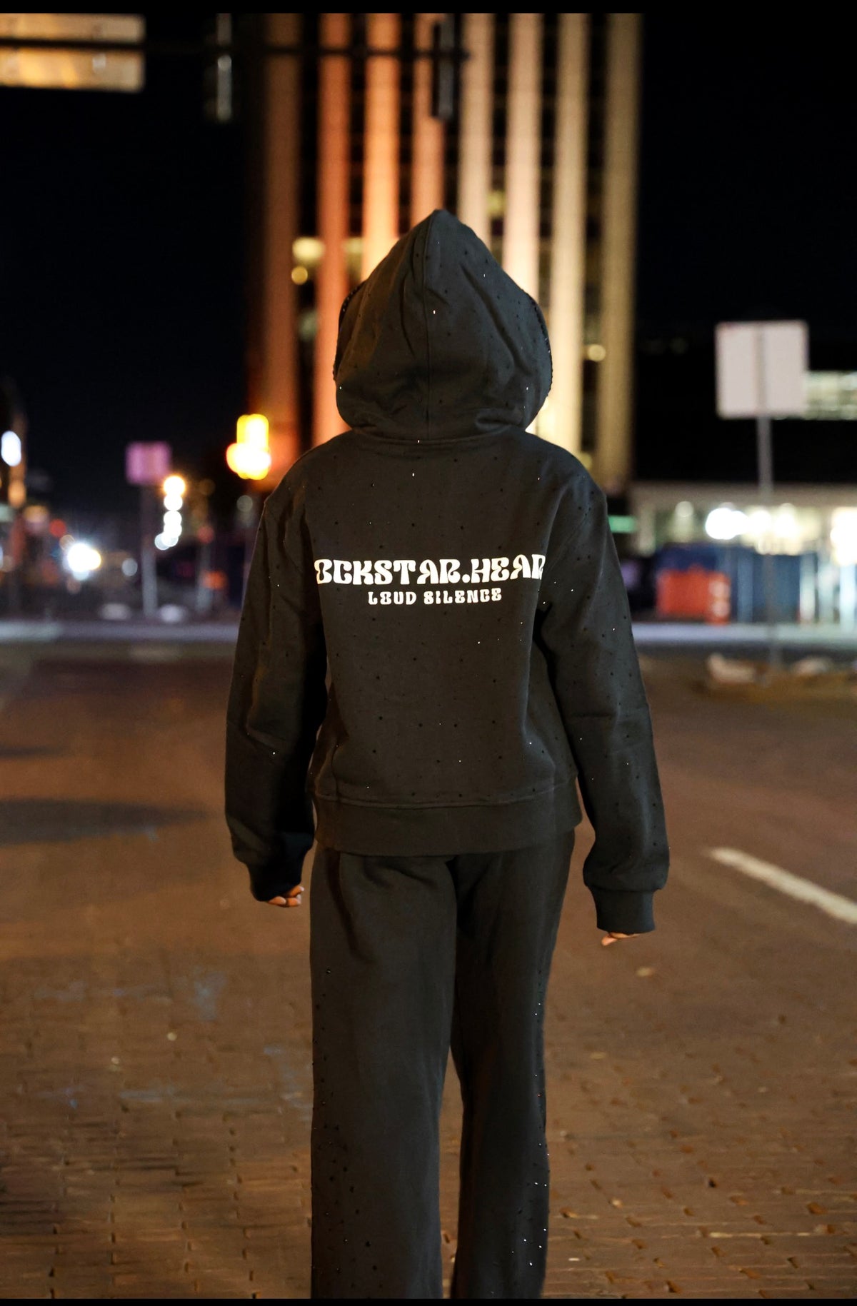 Rockstar Heart “Loud Silence” Rhinestone Zip-Up