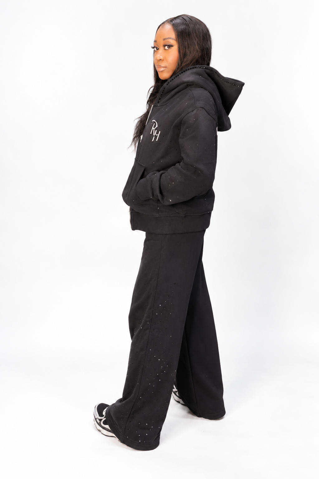 Rockstar Heart “Loud Silence” Rhinestone Zip-Up